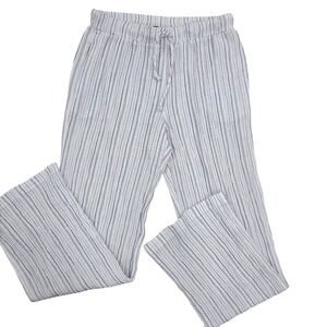 Elliott Lauren Pants Womens Small Striped Drawstring Lounge‎ Made in USA Travel